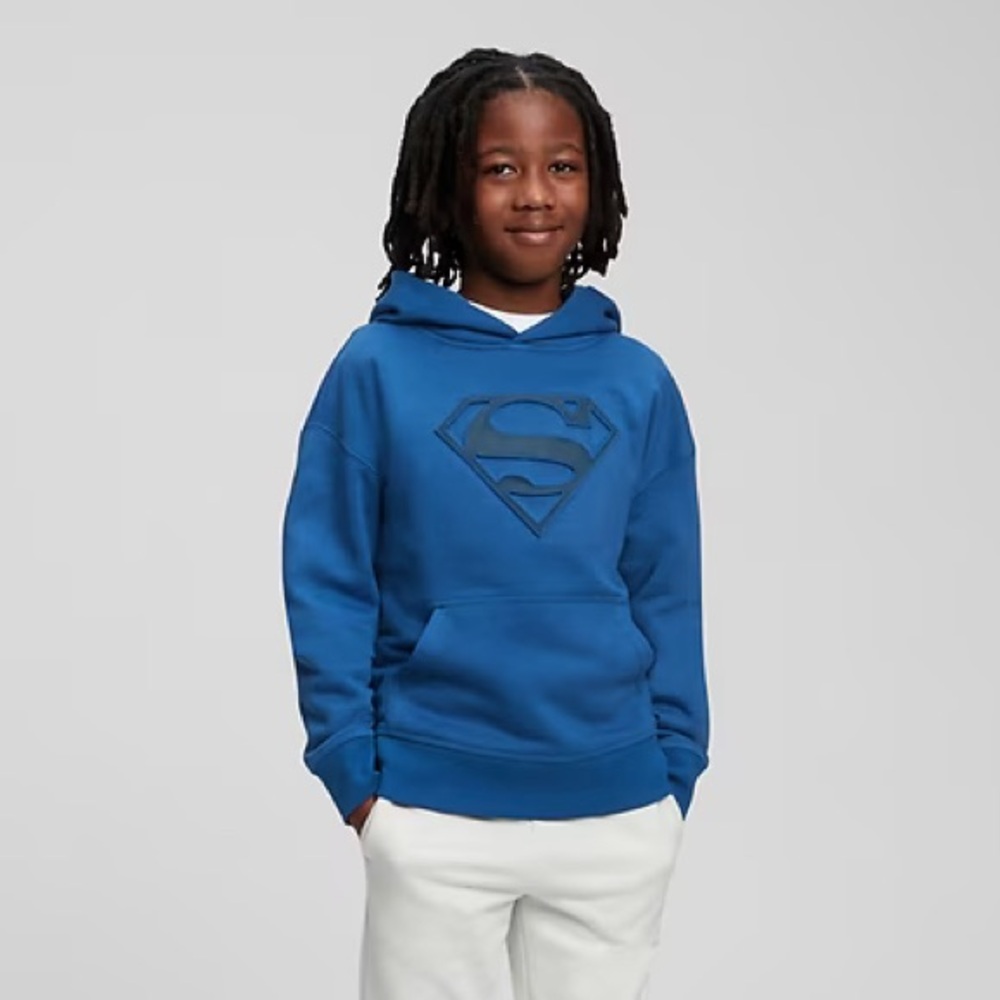 GAP Kids‎ VintageSoft DC Graphic Superman Hoodie Boys Size Small